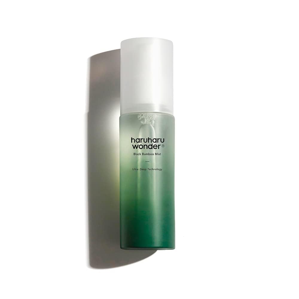 haruharu wonder - Black Bamboo Mist - Hydrating and Firming skin, Black rice, Panax ginseng for clean and smooth skin surface (2.7 fl.oz) | Vegan, Crurelty Free, EWG-Green