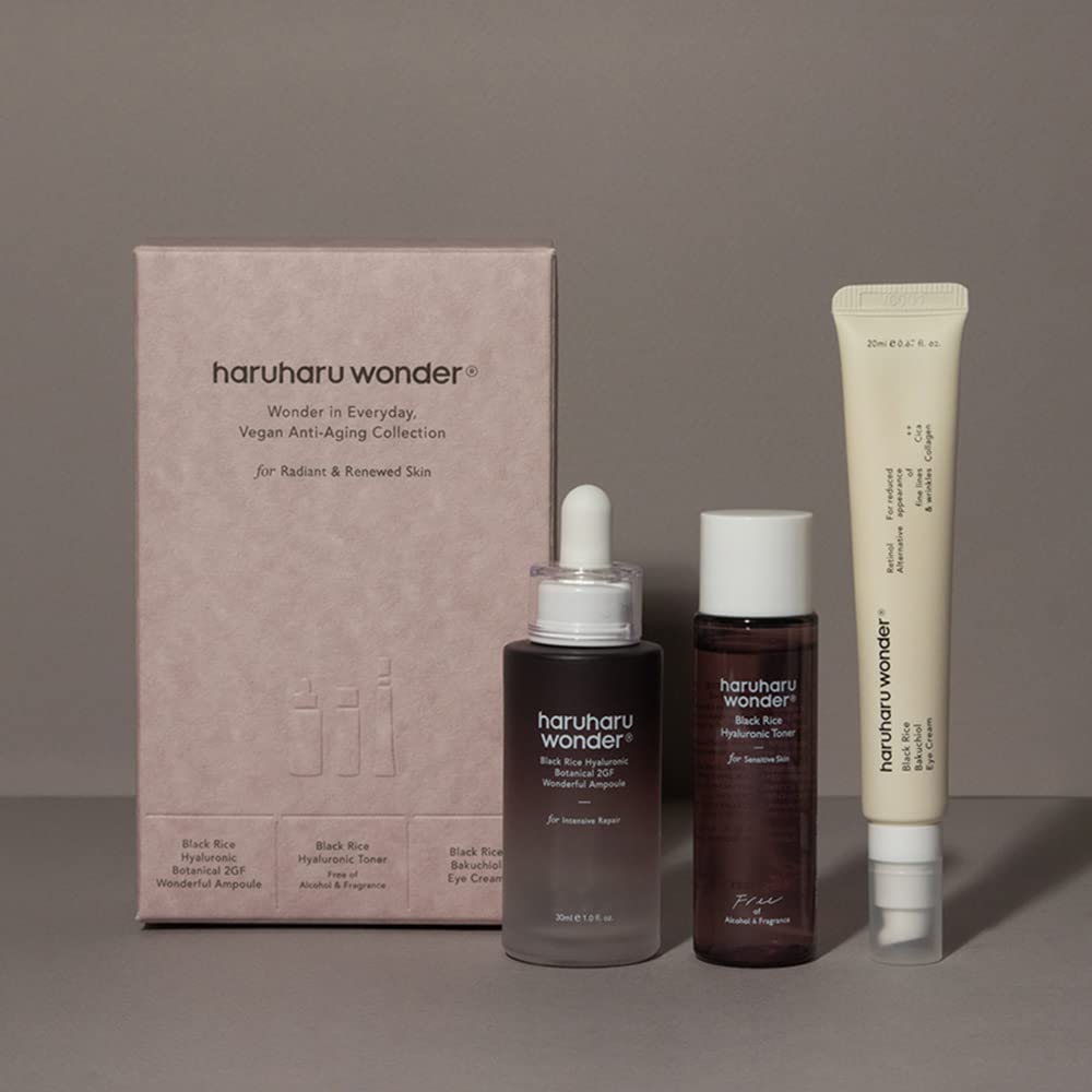haruharu wonder - Vegan Well-Aging Collection, Korean Skincare Set, Holiday Gift Set, Suitable for All Skin Types