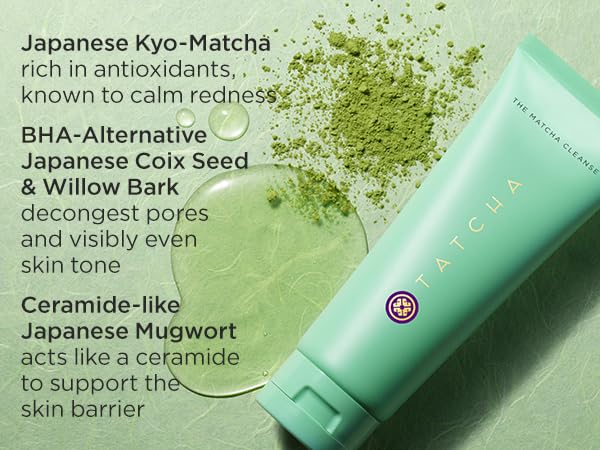 TATCHA - The Matcha Cleanse | Daily Clarifying Gel Cleanser, Decongests Pores and Balances Oil For Primed, Shine Free Skin | 5 oz