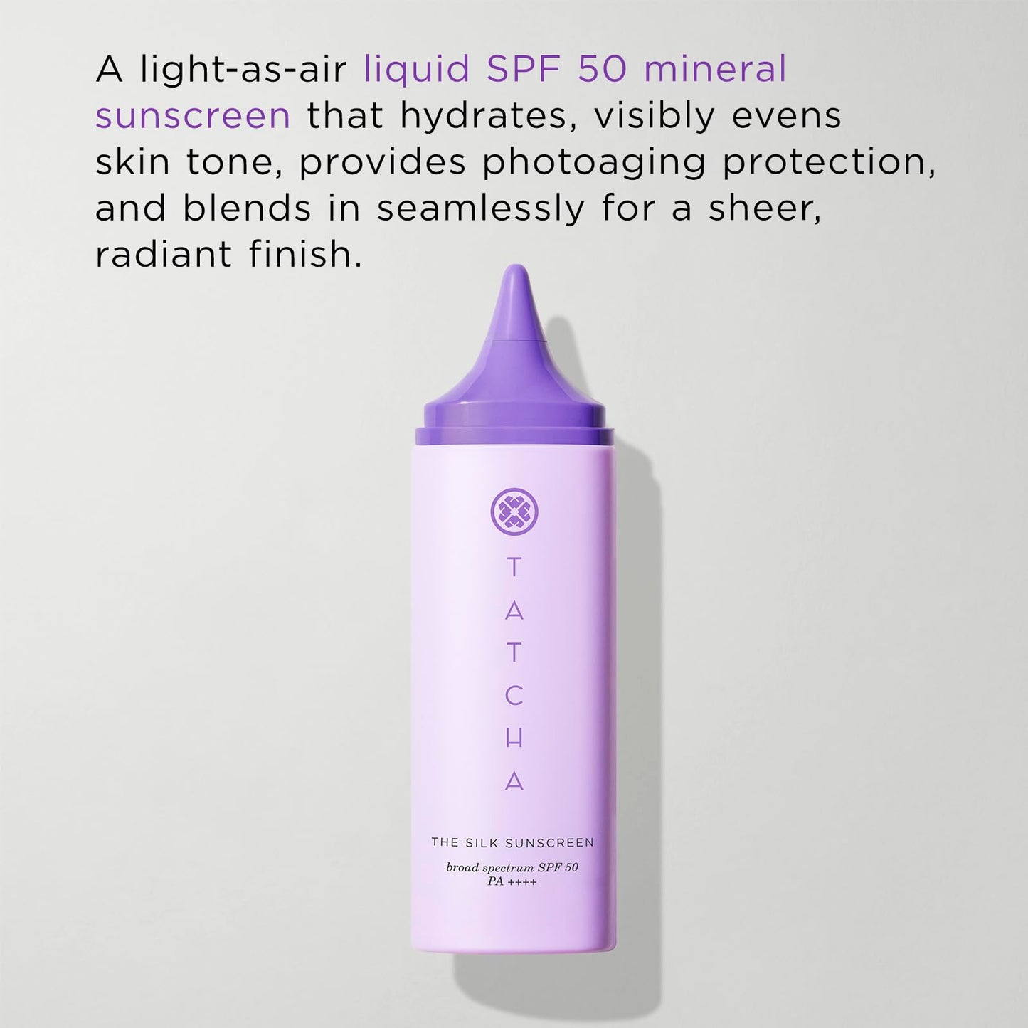 TATCHA - The Silk Sunscreen | Broad Spectrum SPF 50 PA++++, Weightless, Hydrating Mineral Sunscreen, New & Improved Packaging, 50 ml