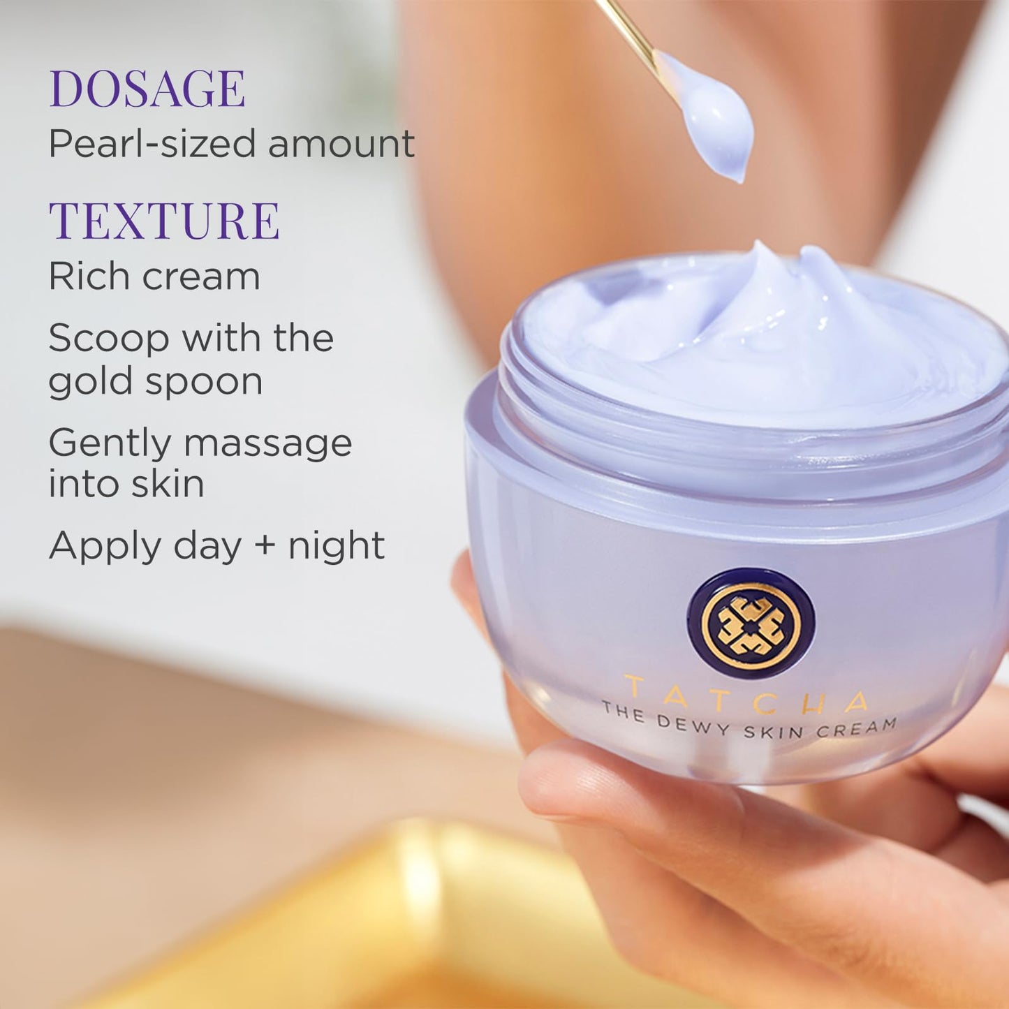 TATCHA - The Dewy Skin Cream | Rich Face Cream to Hydrate, Plump and Protect Dry and Combo Skin, 50 ml | 1.7 oz