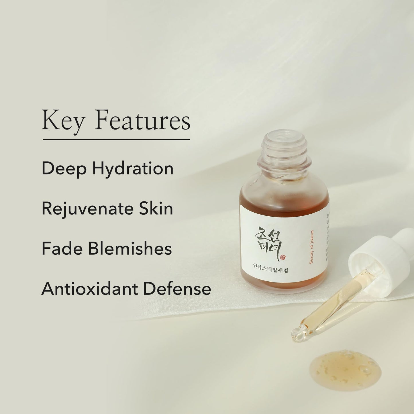 Beauty of Joseon - Revive Snail Mucin Ginseng Serum Hydrating Peptide Facial Moisturizer Dark Spot Acne Scar Remover for Sensitive Face. Korean Skin Care for Men and Women, 30ml, 1fl. oz