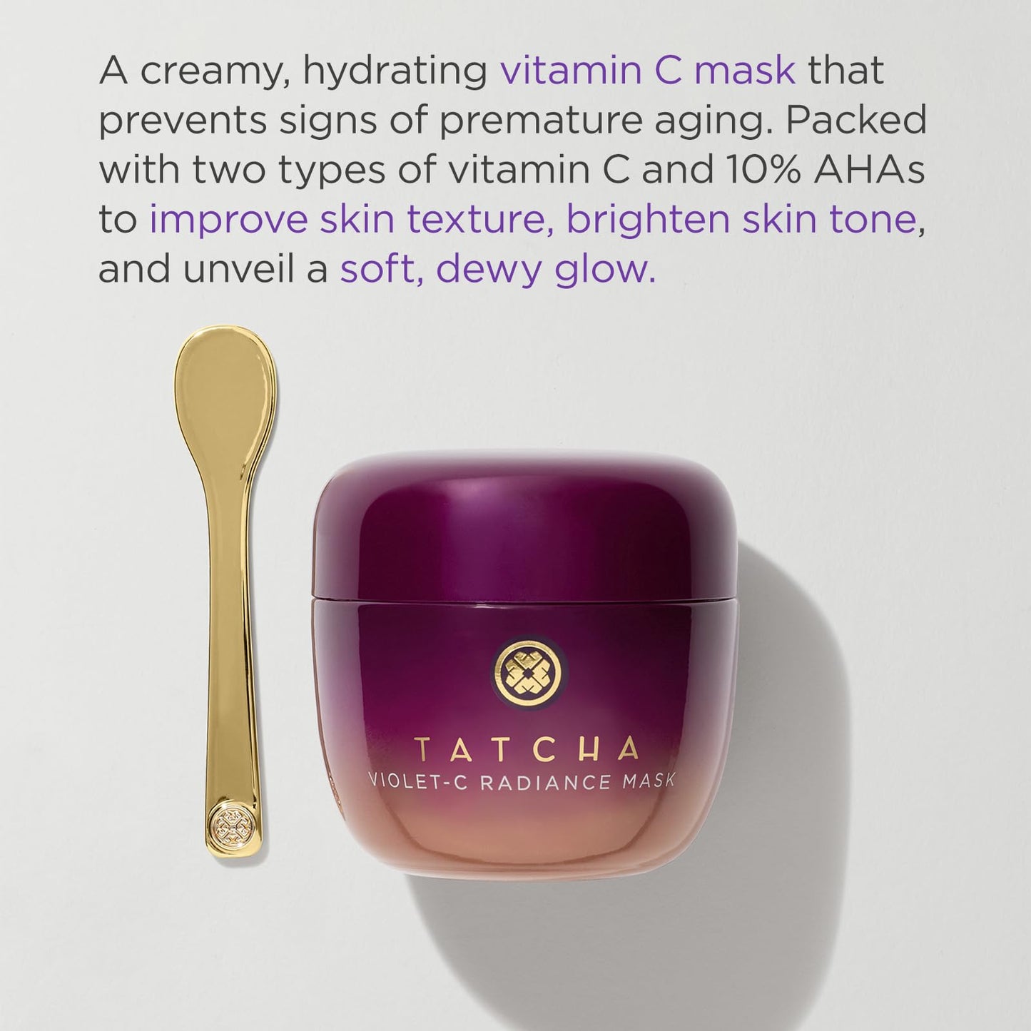 TATCHA - The Violet-C Radiance Mask: Creamy Firming Mask with Vitamin C for Soft, Glowing Skin (50 ml / 1.7 oz)