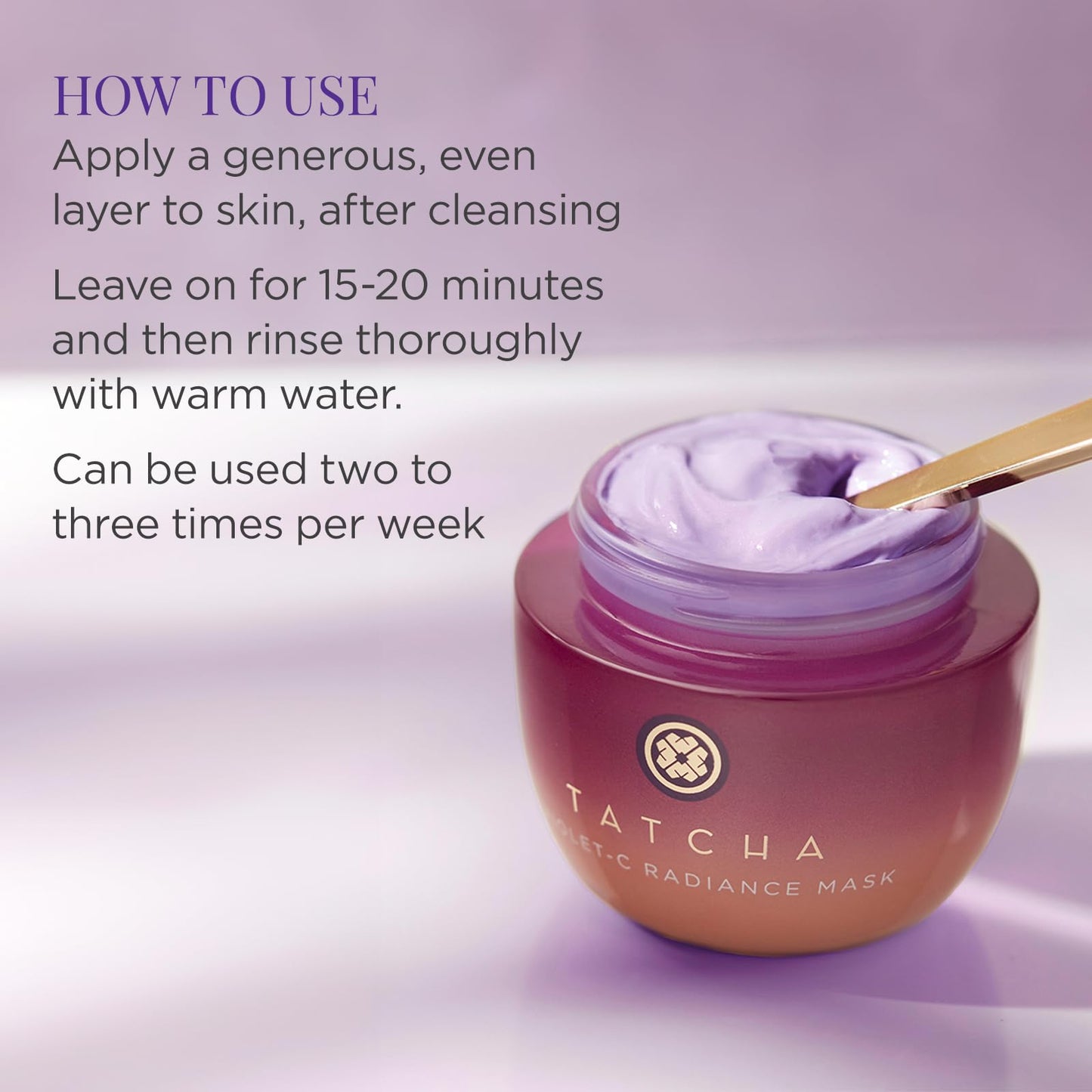 TATCHA - The Violet-C Radiance Mask: Creamy Firming Mask with Vitamin C for Soft, Glowing Skin (50 ml / 1.7 oz)