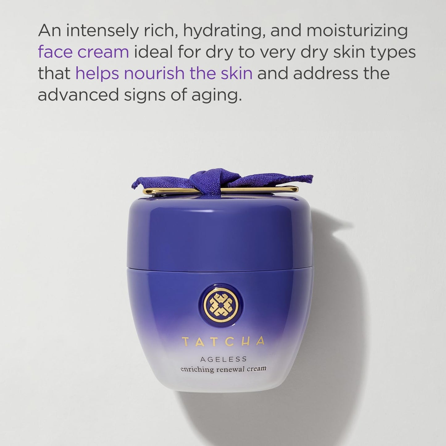 TATCHA - Ageless Enriching Renewal Cream | Moisturizing Skin Cream for Firmer Skin to Reduce Appearance of Fine Lines and Wrinkles | 55 ml / 1.86 oz