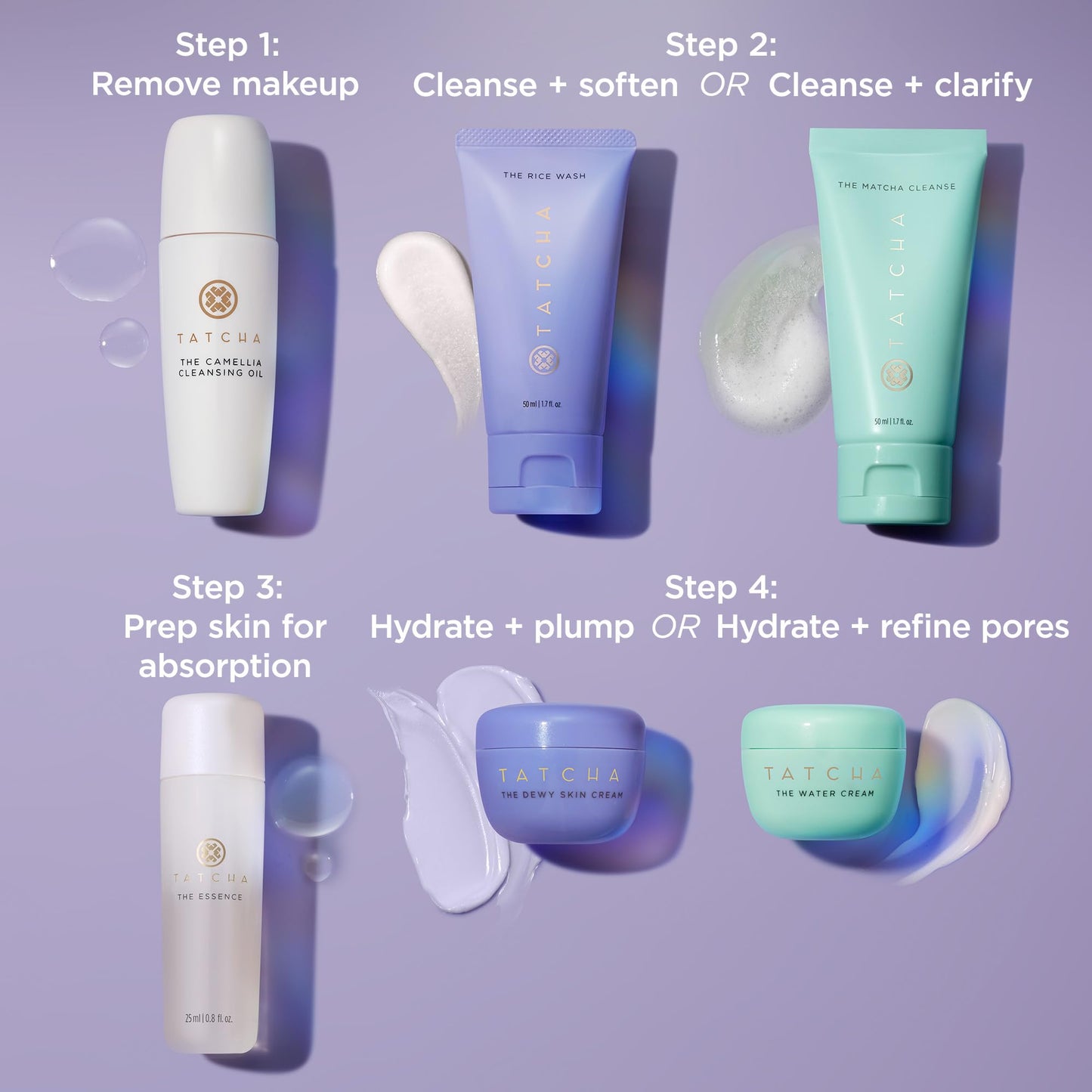 TATCHA - Mini Favorites Set, Travel size Cleansers, Essence, and Moisturizers ($120 Value)