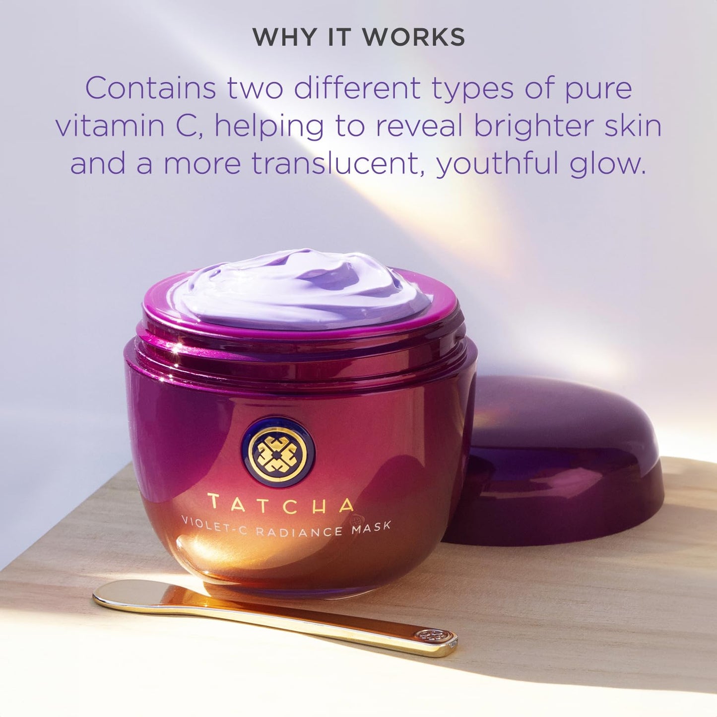 TATCHA - The Violet-C Radiance Mask: Creamy Firming Mask with Vitamin C for Soft, Glowing Skin (50 ml / 1.7 oz)