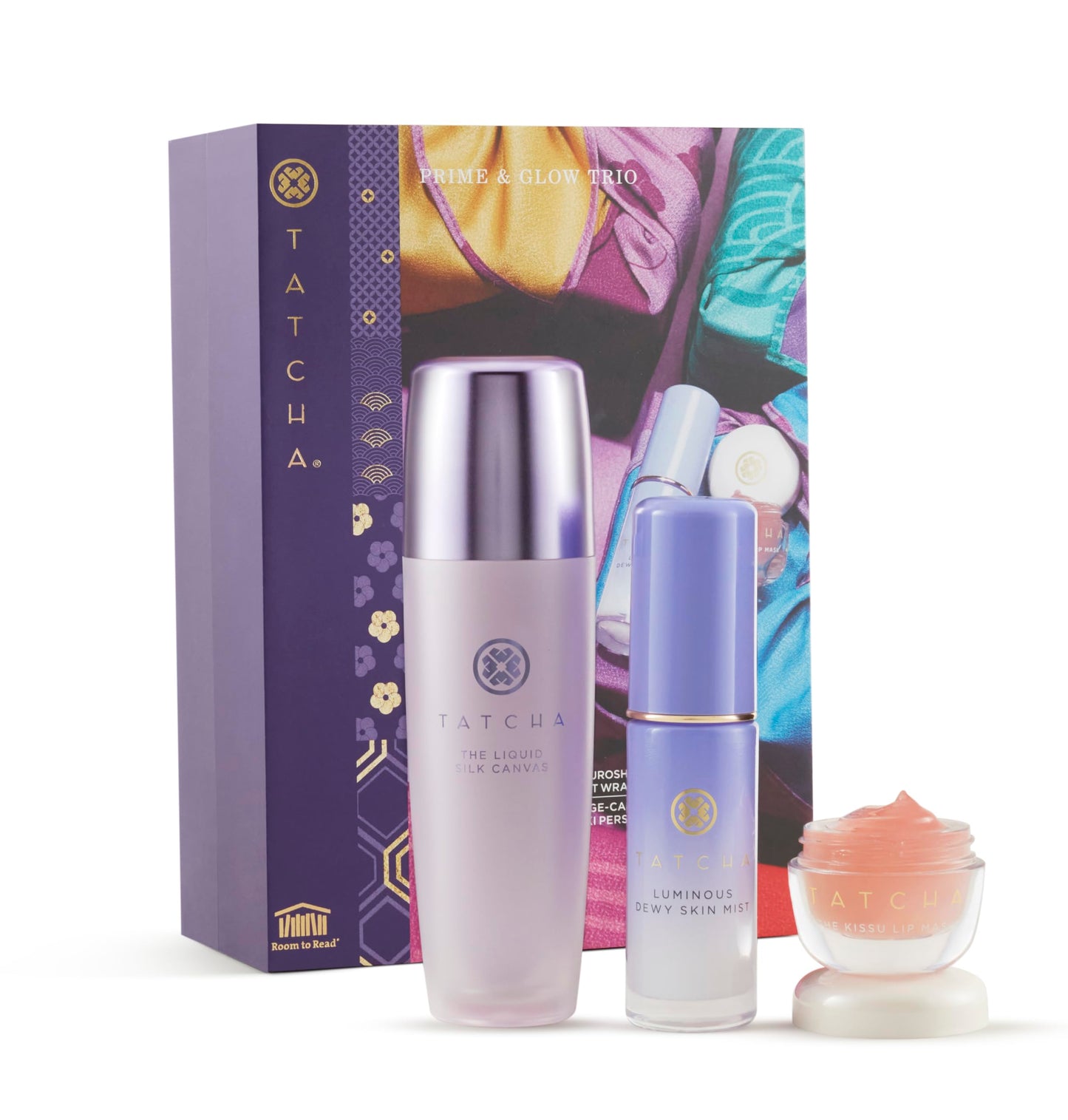 TATCHA - Protect and Prime Trio | Liquid Silk Canvas, Mini Dewy Skin Mist, and Kissu Lip Mask ($105 Value)