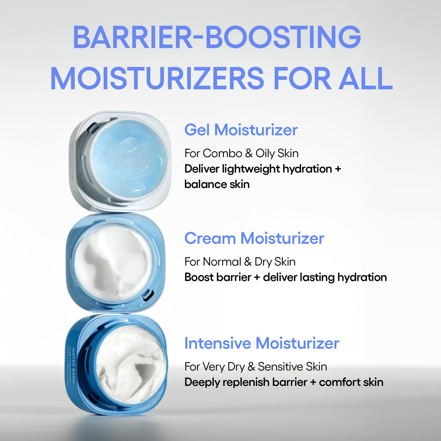 LANEIGE - Water Bank Blue Hyaluronic Moisturizer: Barrier-Boosting Hydration, Squalane, Ceramide, Dermatologist-tested