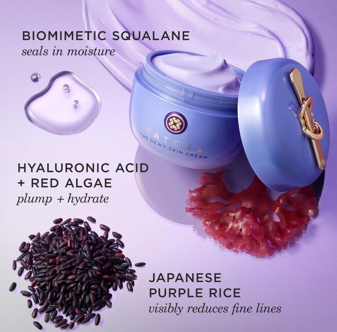 TATCHA - The Dewy Skin Cream | Rich Face Cream to Hydrate, Plump and Protect Dry and Combo Skin, 50 ml | 1.7 oz