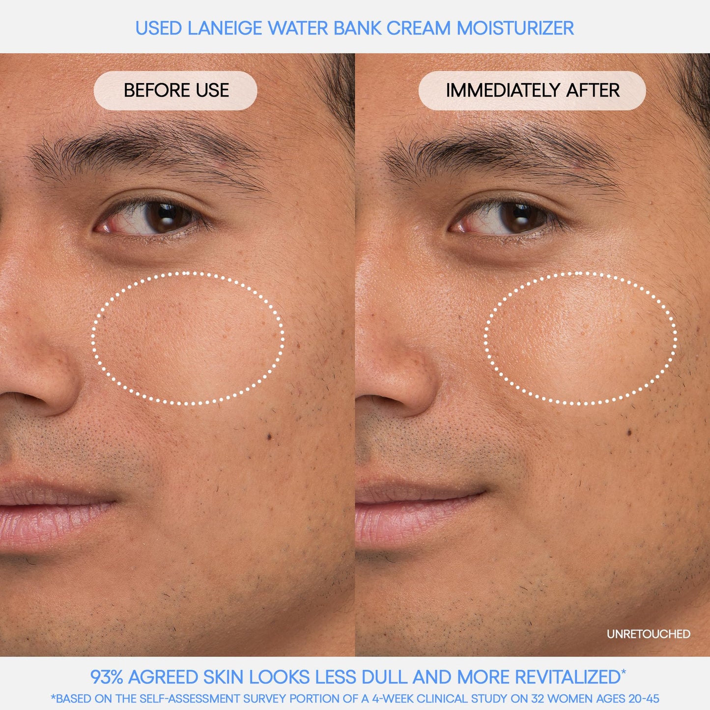 LANEIGE - Water Bank Blue Hyaluronic Moisturizer: Barrier-Boosting Hydration, Squalane, Ceramide, Dermatologist-tested