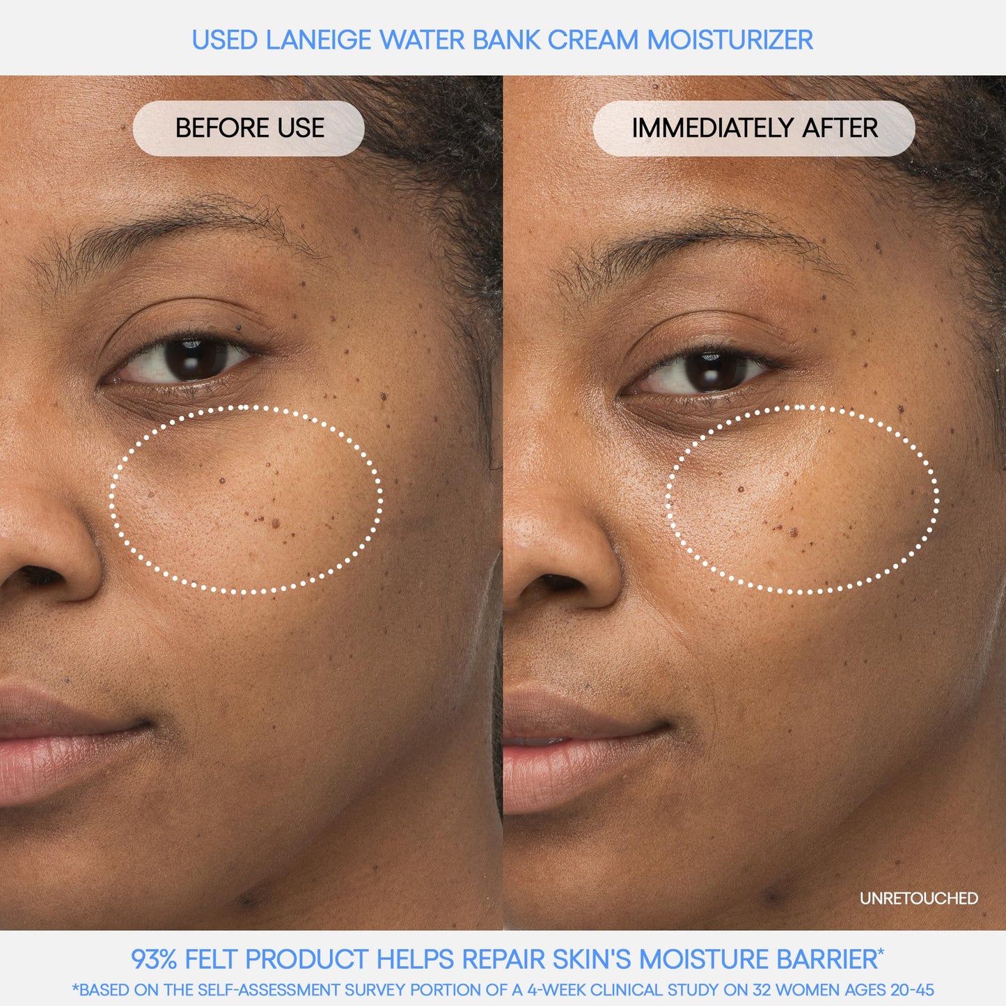 LANEIGE - Water Bank Blue Hyaluronic Moisturizer: Barrier-Boosting Hydration, Squalane, Ceramide, Dermatologist-tested