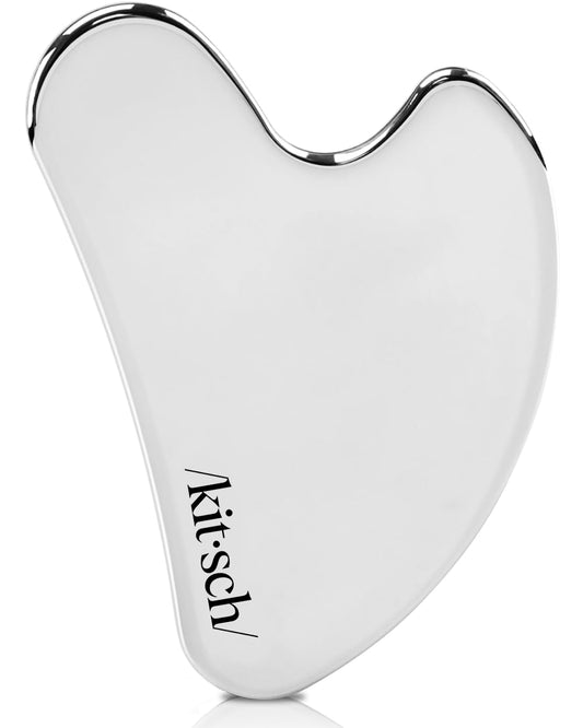 Kitsch Stainless Steel Gua Sha Facial Tools, Lymphatic Drainage Massager for Face, Chin & Jawline Sculpting, Body Guasha Tool for Muscle Tension, Skin Care Gift for Mom Women