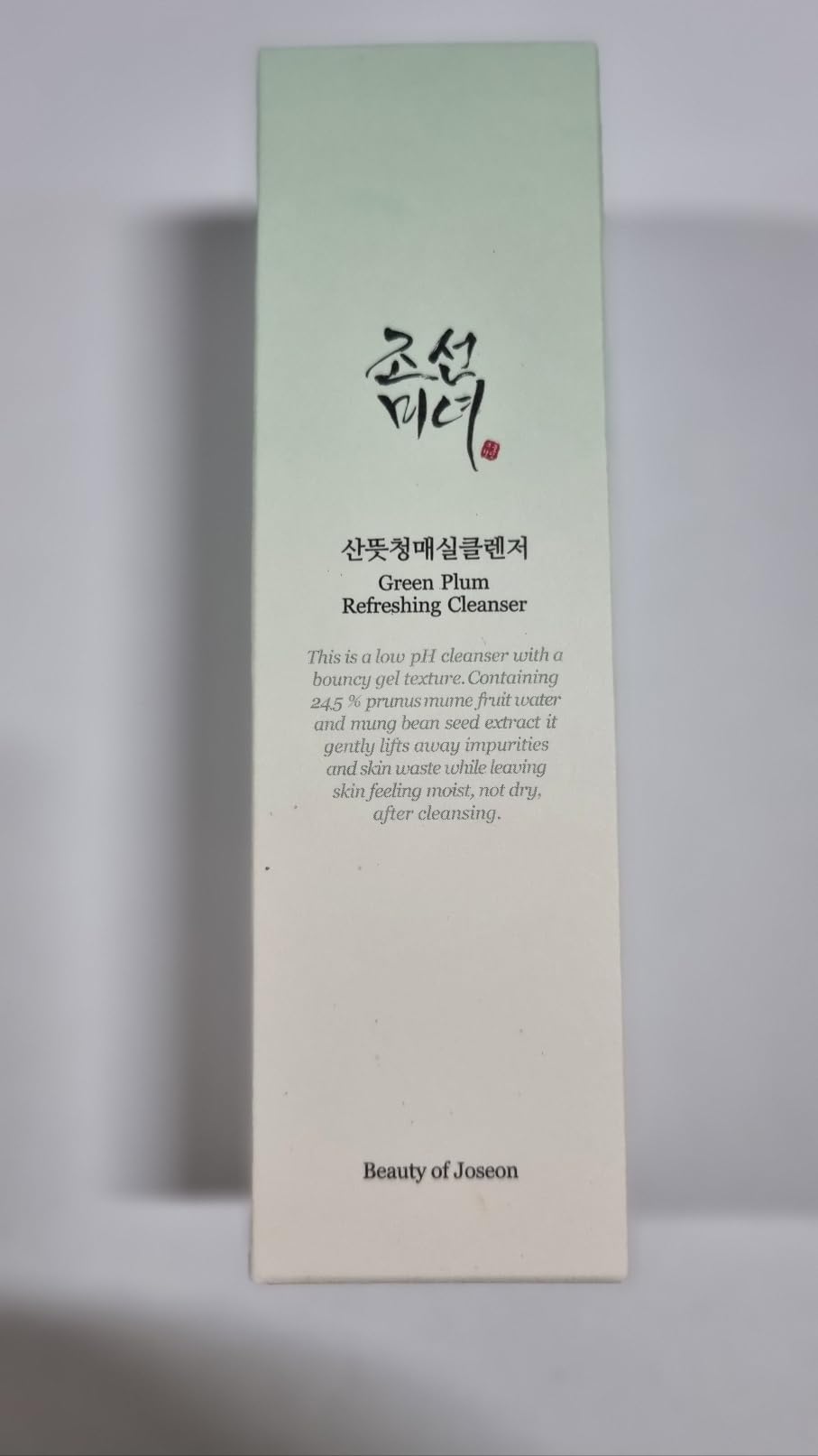 Beauty of Joseon - Green Plum Refreshing Cleanser Gel Type Deep Pore Cleansing, Acne Face Wash, Blackhead Remover for All Skin Types, Korean Skincare 100ml, 3.38 fl.oz