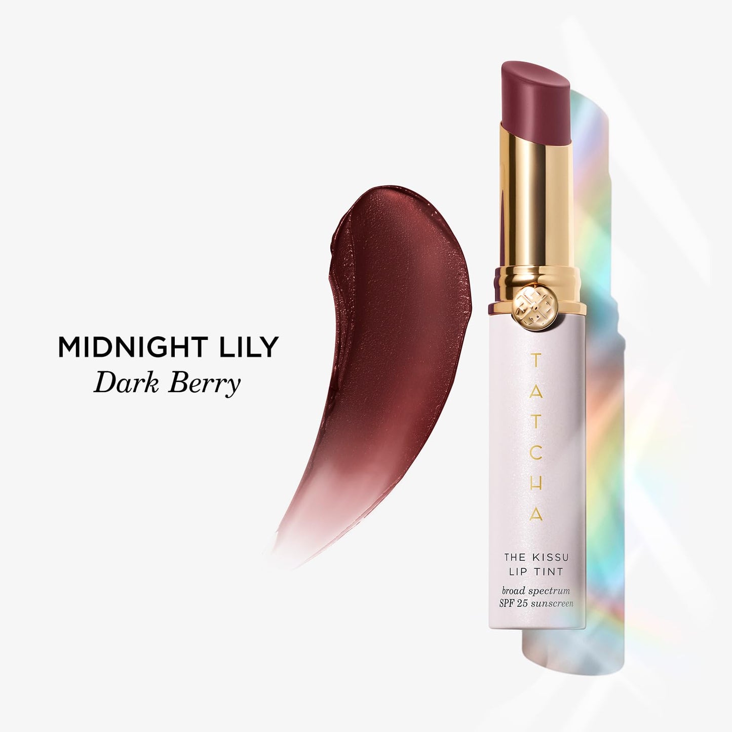 TATCHA - The Kissu Lip Tint SPF 25 - Midnight Lily | Hydrating Tinted Lip Sunscreen. 0.14 oz