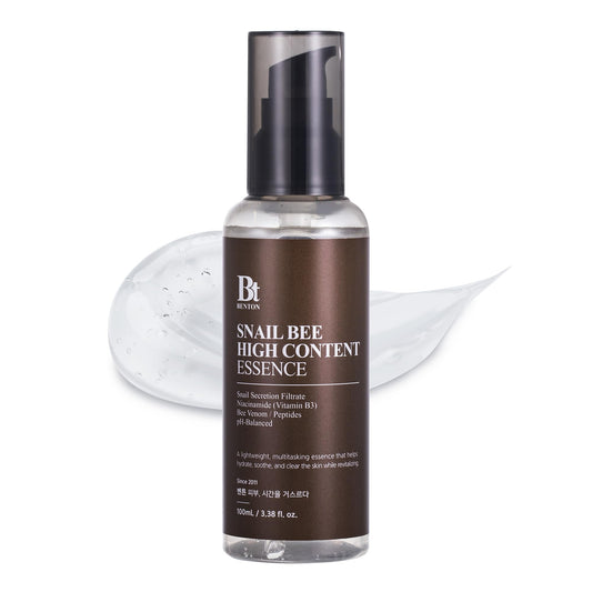 BENTON - Snail Bee High Content Essence 100ml (3.38 fl oz.) - Snail Mucin Essence with Niacinamide & Bee Venom | Korean Skin Care Face Moisturizer For Women & Men with Combination, Oily Skin