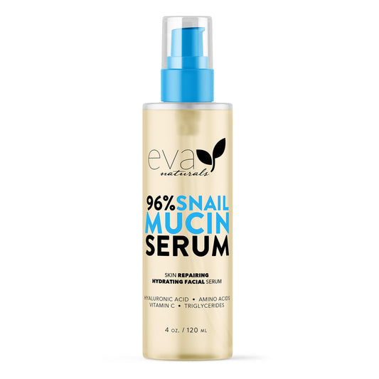 Eva Naturals - Snail Mucin Serum For Face 4oz – Korean Skincare, Moisturizing & Rejuvenating Serum For All Skin Types