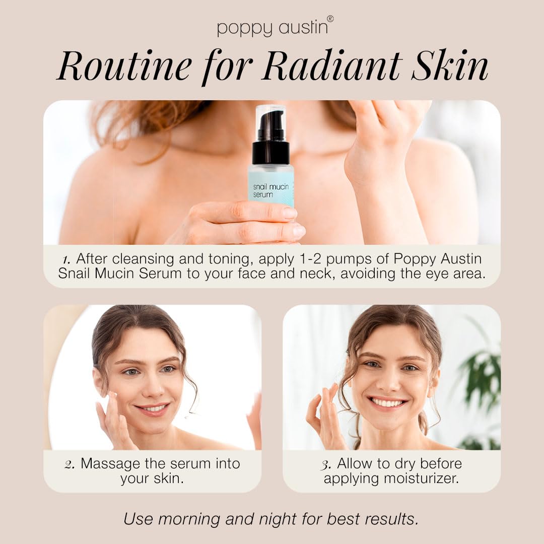 96% Snail Mucin Serum with Niacinamide, Snail Serum for Face, Hydrating Serum Snail Mucin Essence Face Serums for Anti Aging Serum (3.34 Fluid Ounces)