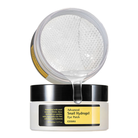 COSRX - Advanced Snail Hydrogel Eye Patch (60pc), Gel Serum Mask, Puffy Undereye Treament, Fine Lines, Refresh, Hydrate| Paraben free, Korean Skin Care