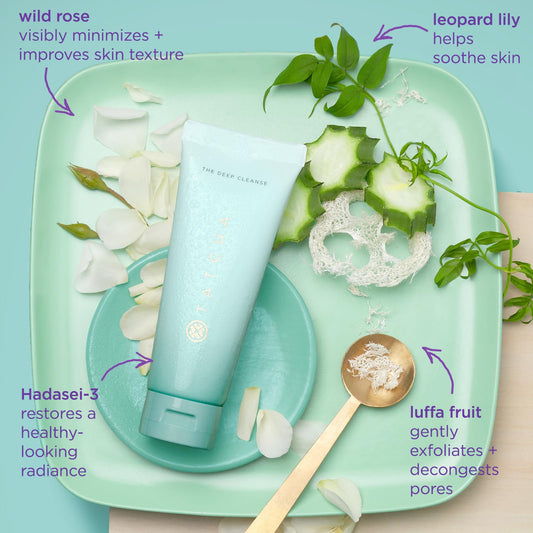 TATCHA - The Deep Cleanse | Deep Pore Cleanser & Exfoliating Face Wash to Minimize Excess Oil & Tightens Pores | 150 ml / 5 oz