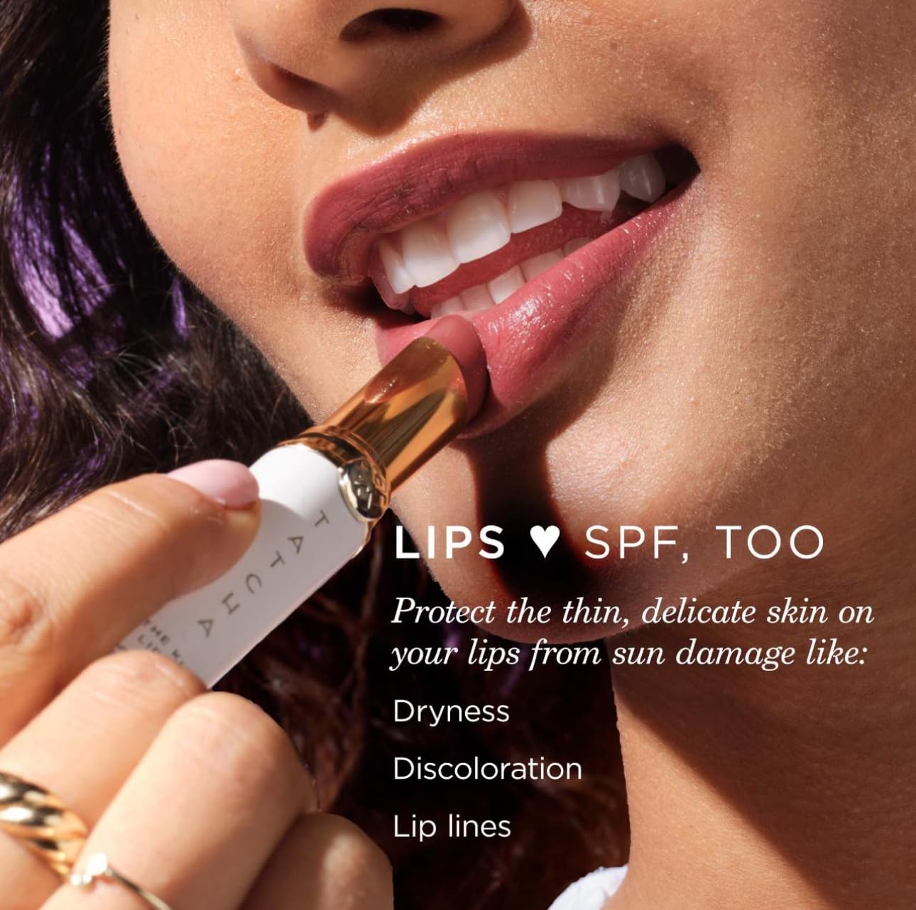 TATCHA - The Kissu Lip Tint SPF 25 - Midnight Lily | Hydrating Tinted Lip Sunscreen. 0.14 oz