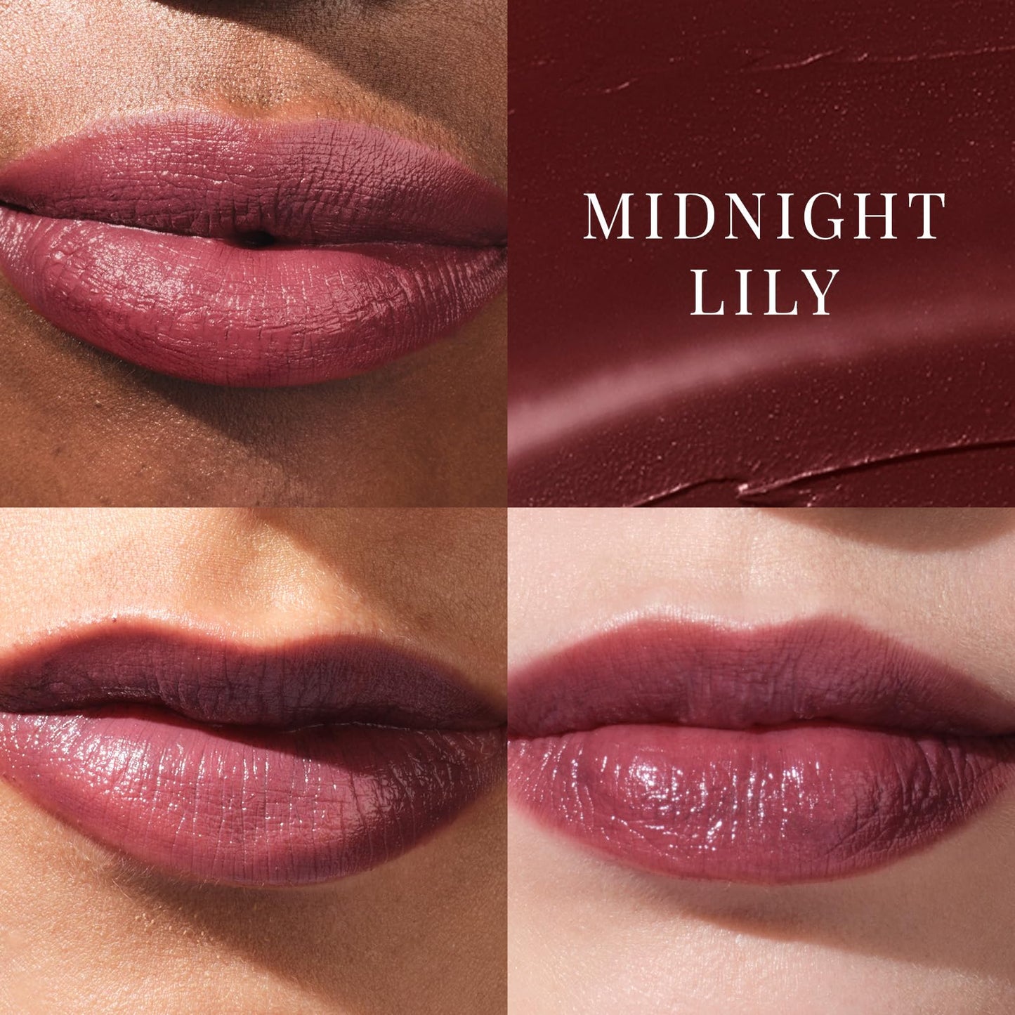 TATCHA - The Kissu Lip Tint SPF 25 - Midnight Lily | Hydrating Tinted Lip Sunscreen. 0.14 oz
